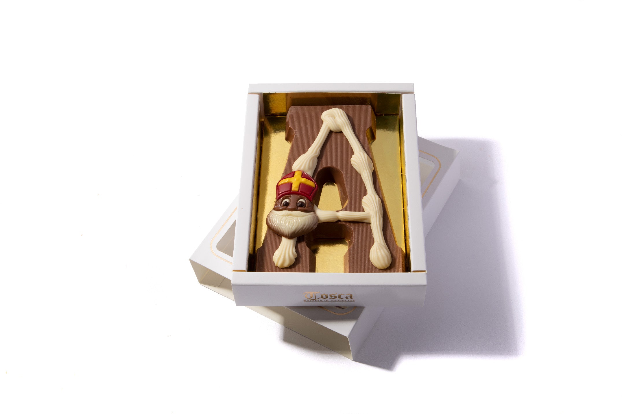 Gedecoreerde chocoladeletter A - Chocoladeletterkopen.nl