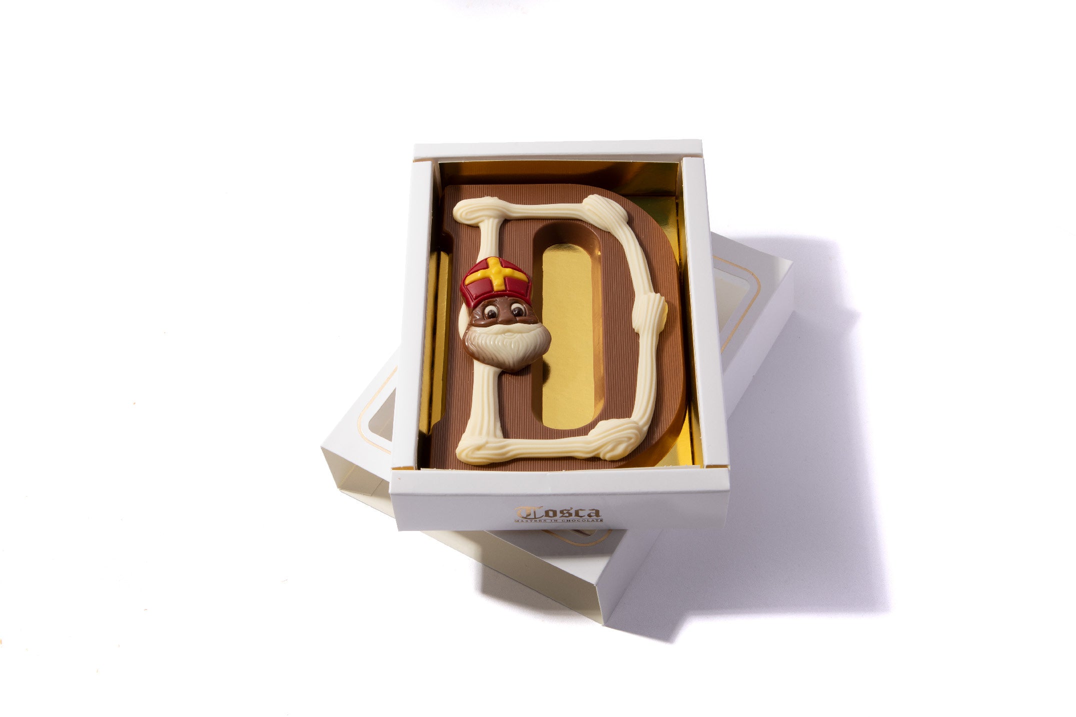 Gedecoreerde chocoladeletter D - Chocoladeletterkopen.nl