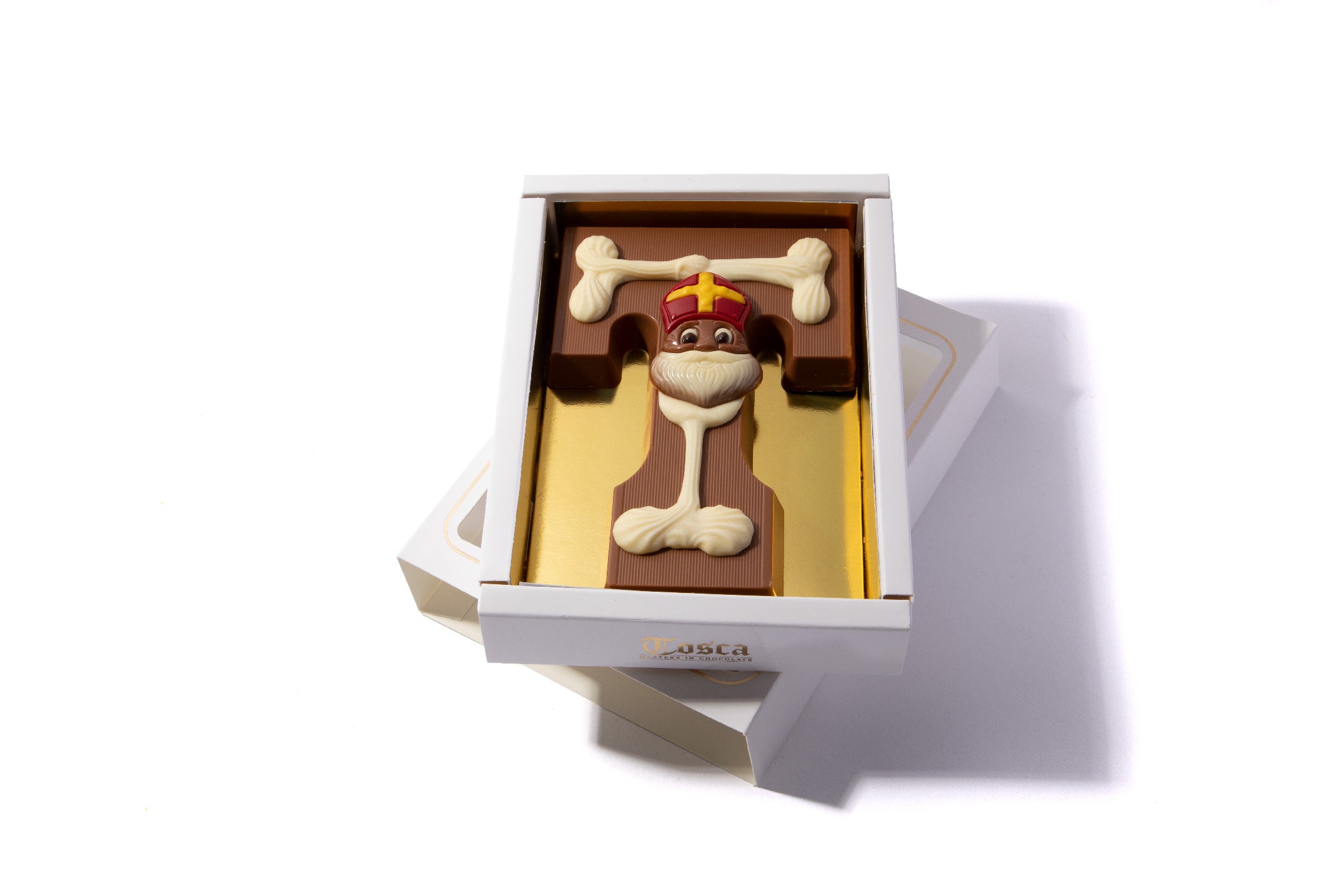 Gedecoreerde chocoladeletter T - Chocoladeletterkopen.nl