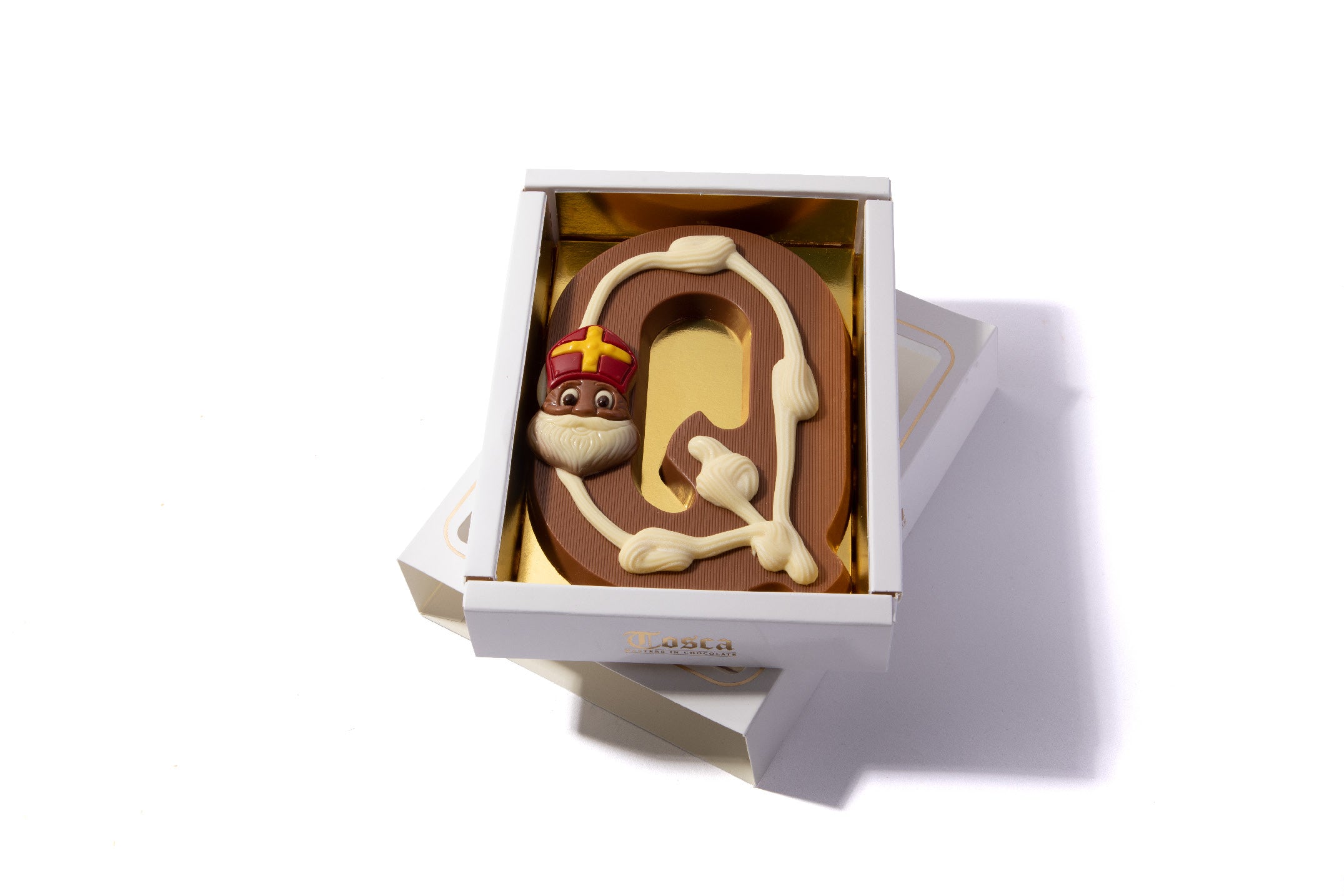 Gedecoreerde chocoladeletter Q - Chocoladeletterkopen.nl