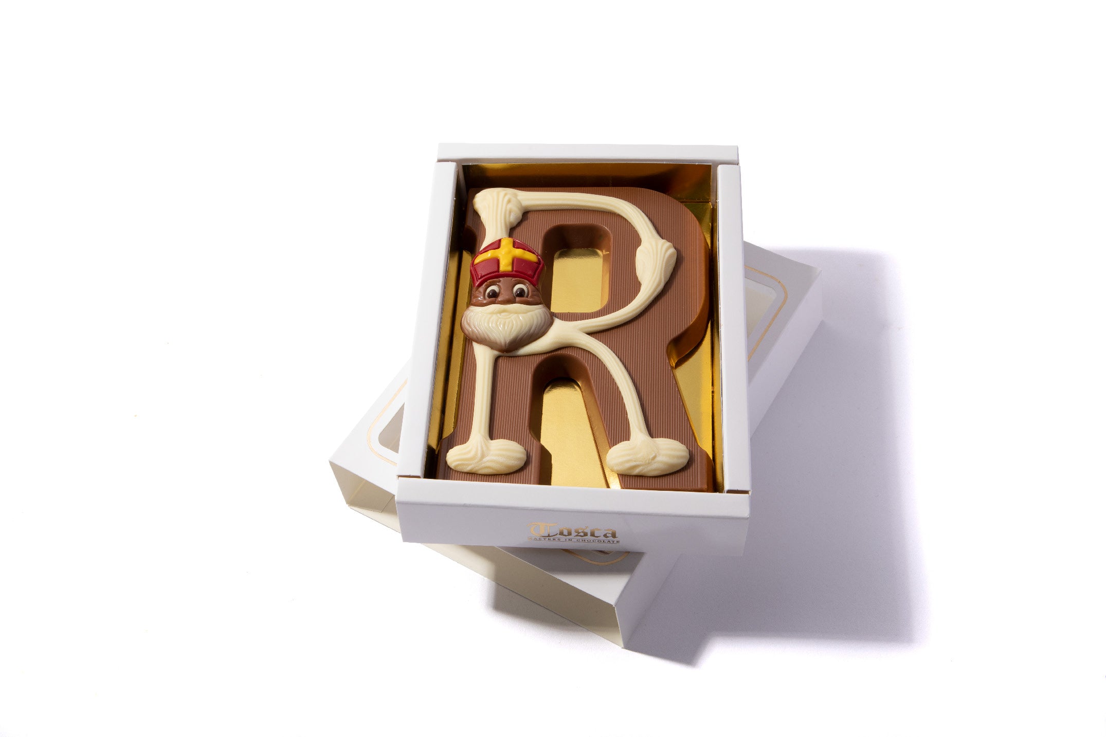 Gedecoreerde chocoladeletter R - Chocoladeletterkopen.nl