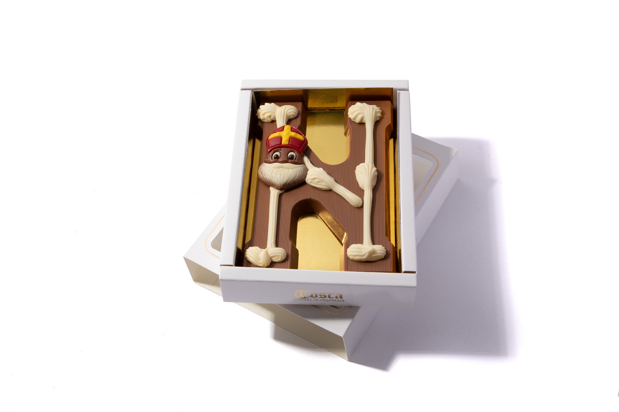 Gedecoreerde chocoladeletter N - Chocoladeletterkopen.nl