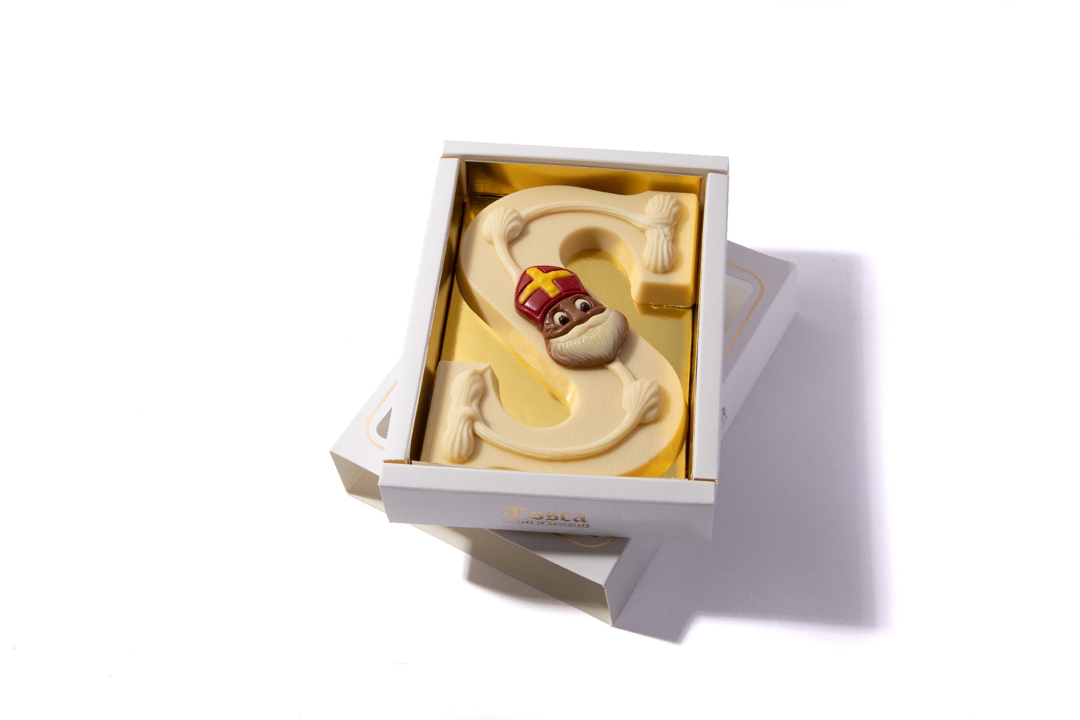 Gedecoreerde chocoladeletter S - Chocoladeletterkopen.nl